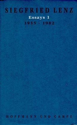 Siegfried Lenz: Werkausgabe in Einzelbänden / Essays 1. Tl.1 - gebunden