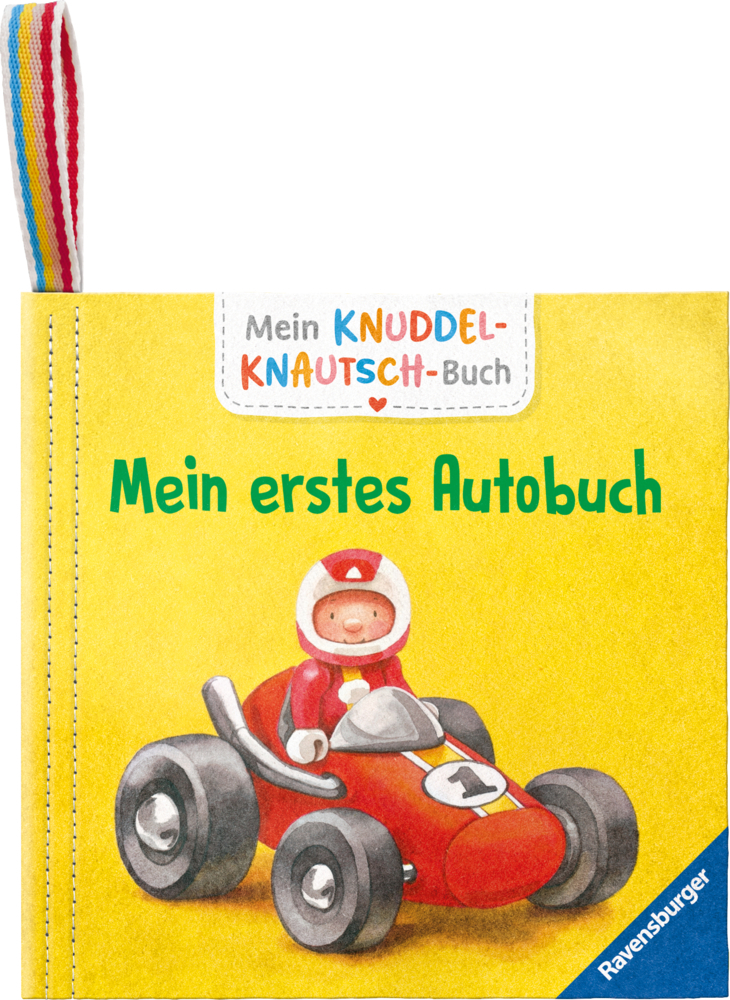 Mein Knuddel-Knautsch-Buch: Mein erstes Autobuch weiches Stoffbuch, waschbares Badebuch, Babyspielzeug ab 6 Monate