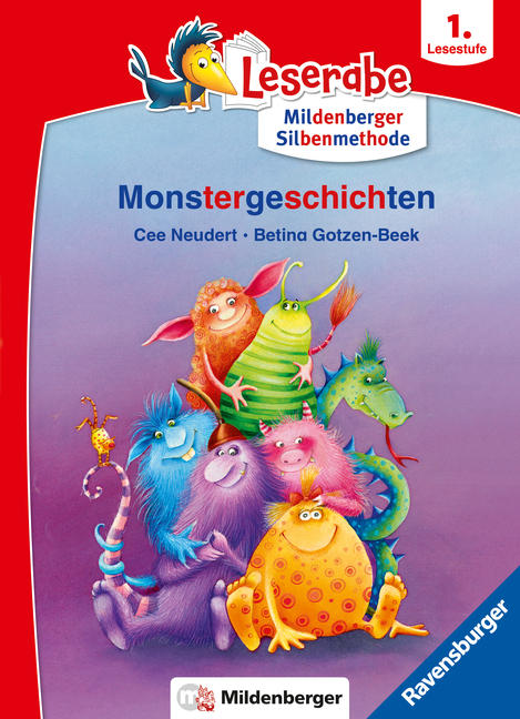 Cee Neudert: Monstergeschichten - lesen lernen mit dem Leseraben - Erstlesebuch - Kinderbuch ab 6 Jahren mit Silbengeschichten zum Lesenlernen (Leserabe 1. Klasse mit Mildenberger Silbenmethode) - Taschenbuch