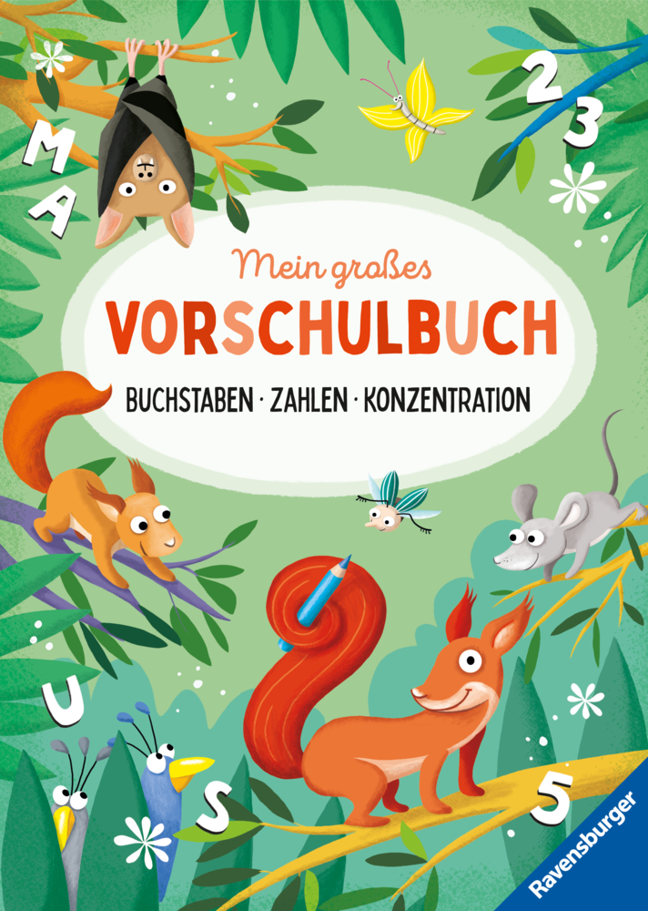 Kirstin Jebautzke: Mein großes Vorschulbuch: Buchstaben Zahlen Konzentration - Taschenbuch