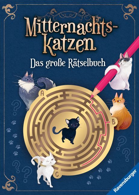 Elena Bruns: Ravensburger Mitternachtskatzen: Das große Rätselbuch Vielfältige Rätsel und Knobeleien für Katzenfans - Sudoku, Logicals, Labyrinthe, Worträtsel, Sprachrätsel, Gedächtnisrätsel uvm. - Taschenbuch