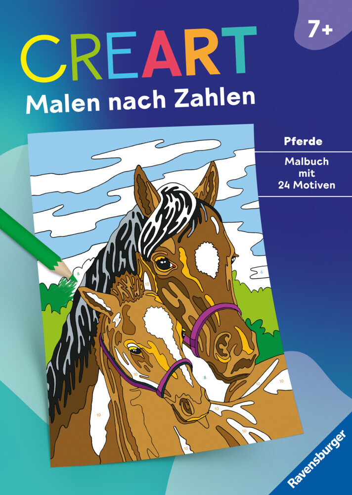 Ravensburger Malen nach Zahlen ab 7 Pferde - 24 Motive - Taschenbuch