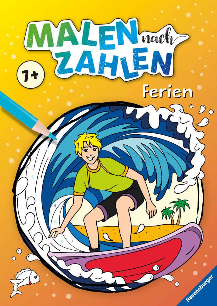 Ravensburger Malen nach Zahlen ab 7 Jahren Ferien - 48 Motive - Malheft für Kinder - Nummerierte Ausmalfelder - Taschenbuch