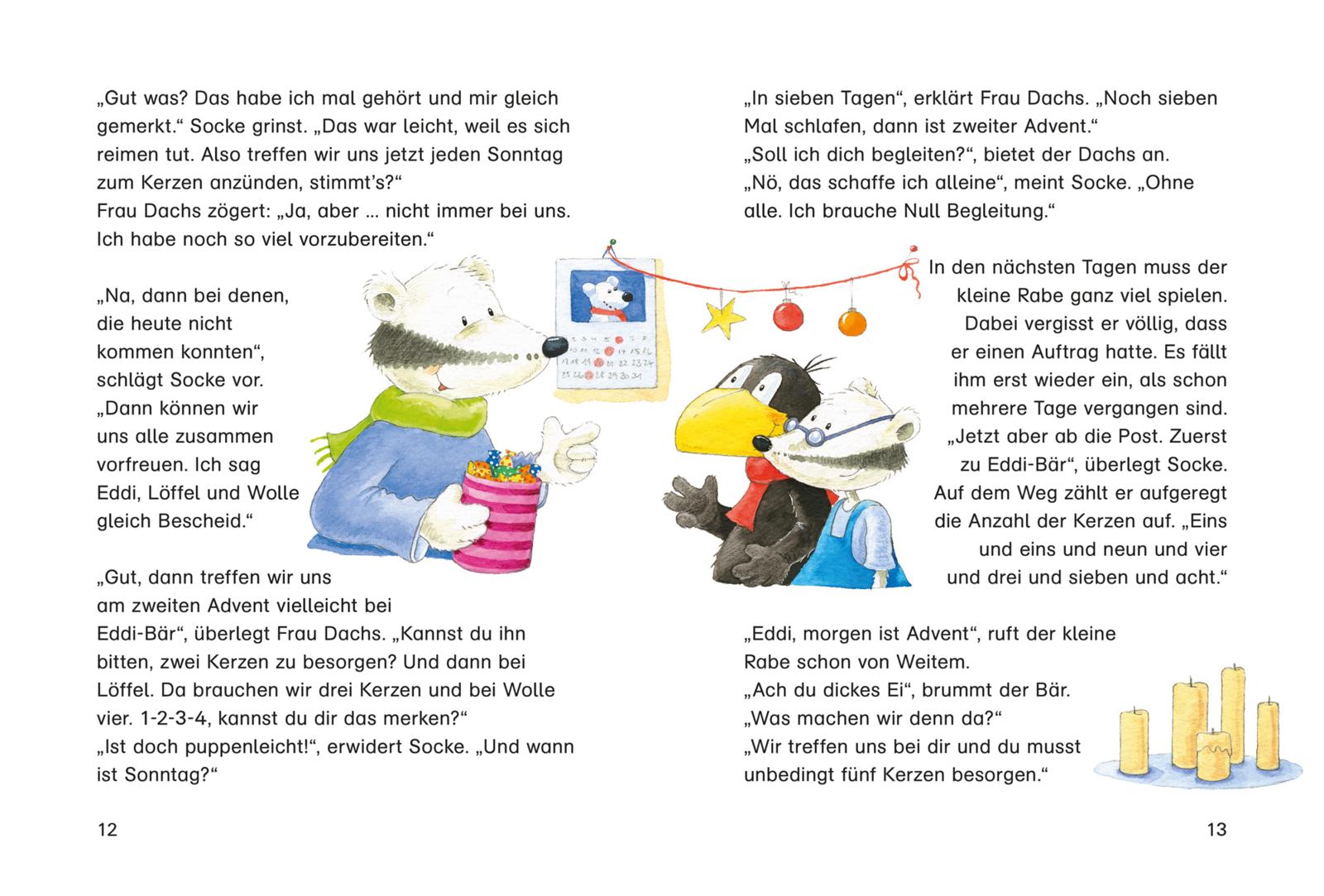 Nele Moost: Der kleine Rabe Socke: Alles weihnachtet mit dem kleinen Raben Socke - gebunden