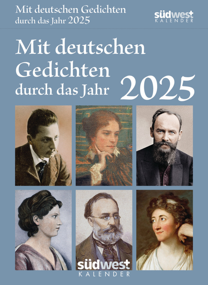 Mit deutschen Gedichten durch das Jahr 2025  - Tagesabreißkalender zum Aufstellen oder Aufhängen