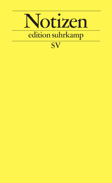 Notizbuch edition suhrkamp gelb - Taschenbuch