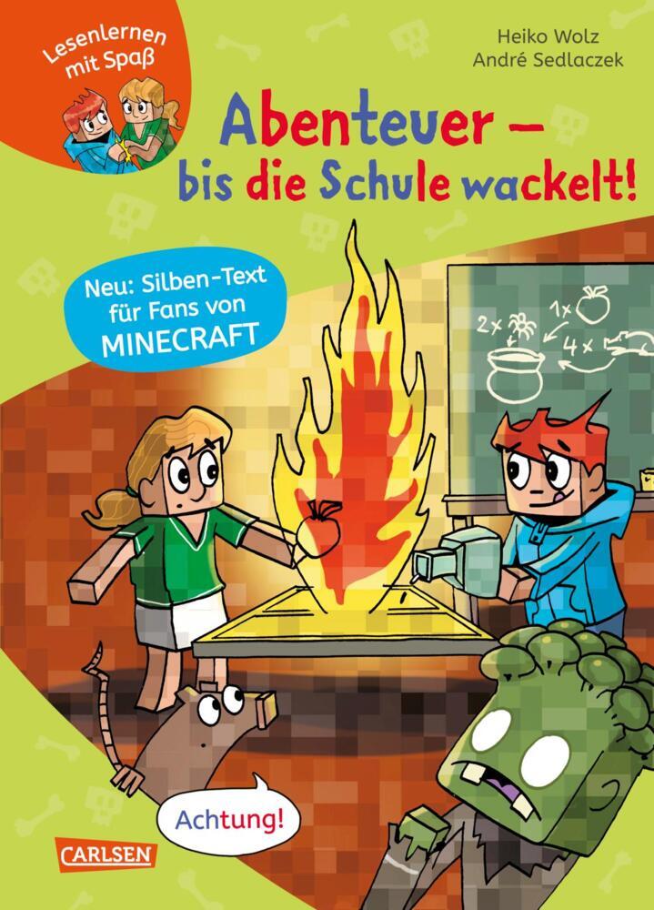 Heiko Wolz: Minecraft Silben-Geschichte: Abenteuer - bis die Schule wackelt! - gebunden