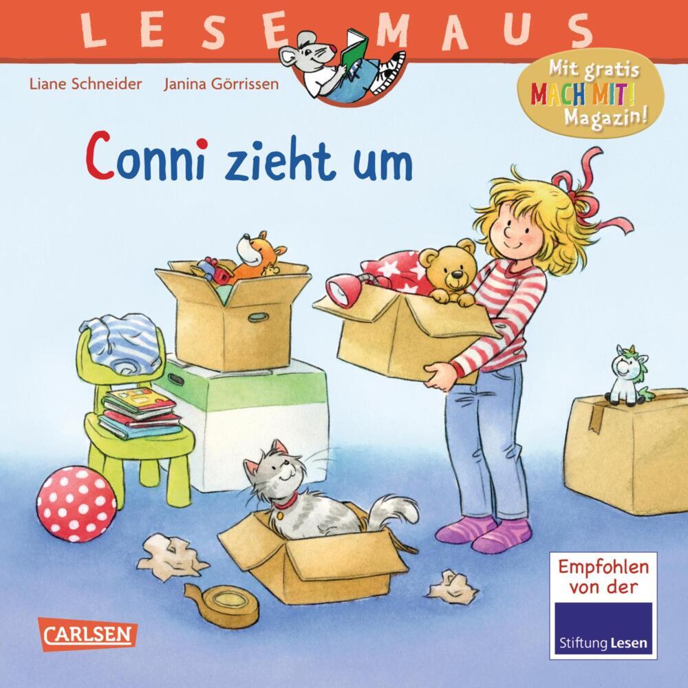 Liane Schneider: LESEMAUS 66: Conni zieht um - gebunden