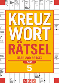 Buchcover mit dem Titel 'Kreuzworträtsel'. Gelber Hintergrund mit großen, roten Buchstaben.