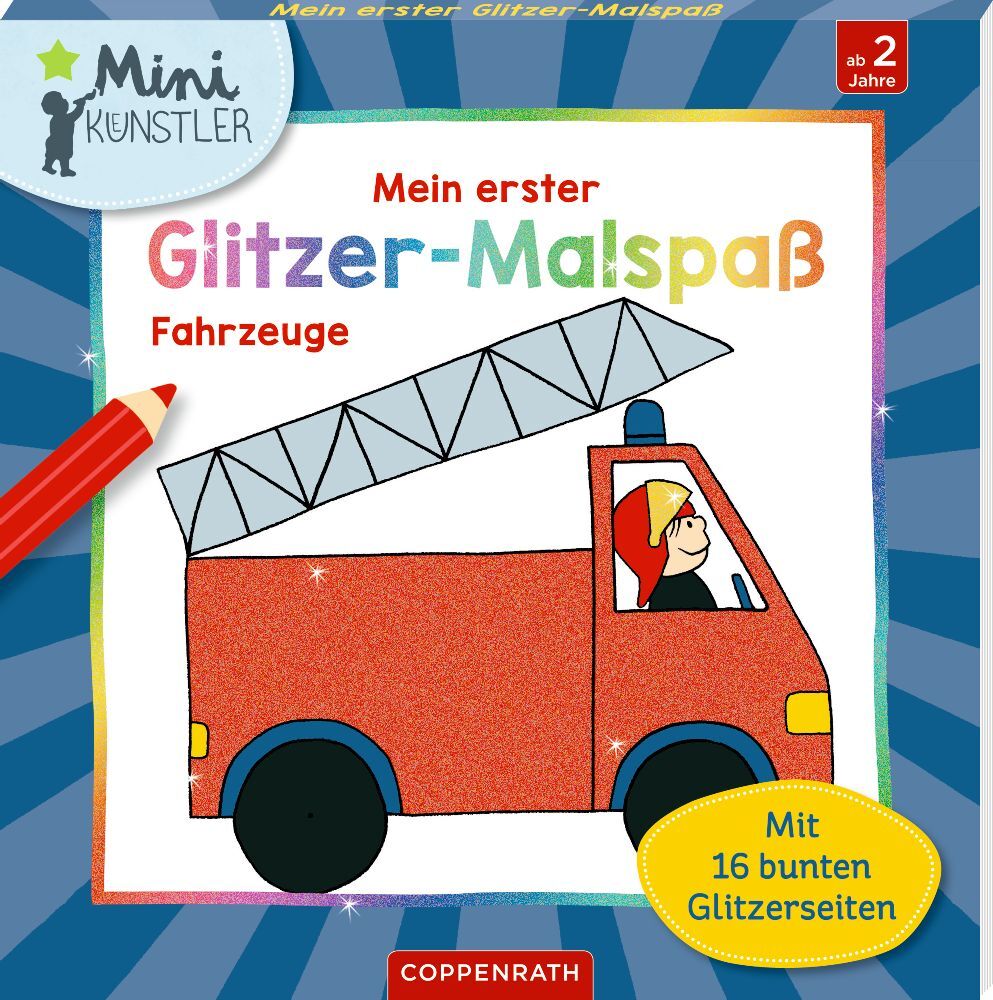 Mein erster Glitzer-Malspaß: Fahrzeuge - Taschenbuch