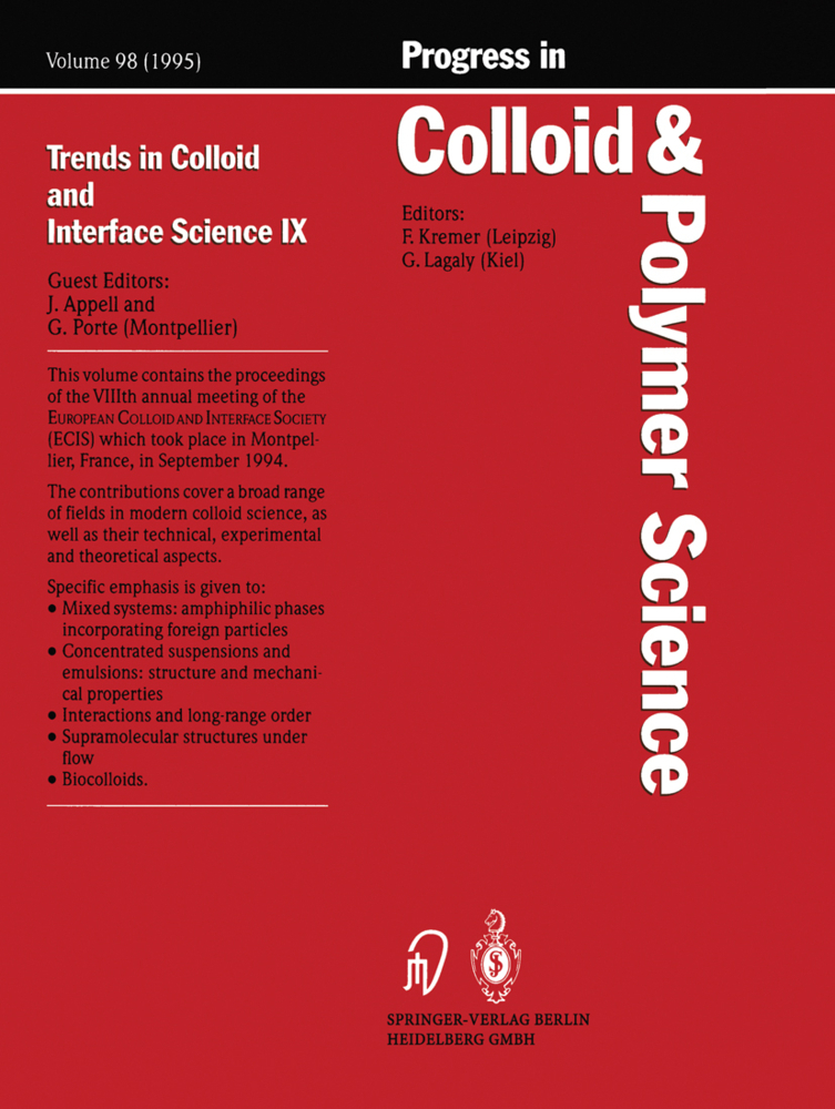 - Trends in Colloid and Interface Science IX » Buch