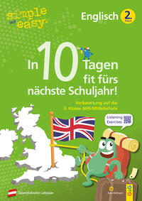Buchcover mit grünem Hintergrund. Titel: 'In 10 Tagen fit fürs nächste Schuljahr!'