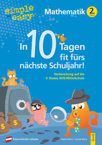 Buchcover mit blauem Hintergrund. Titel: 'In 10 Tagen fit fürs nächste Schuljahr!'