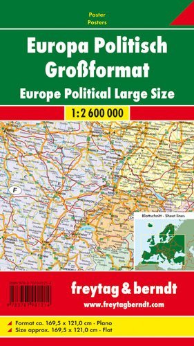 Europa politisch, Poster 1:2.600.000, freytag & berndt