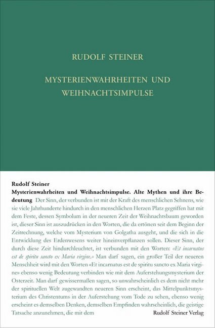 Rudolf Steiner: Mysterienwahrheiten und Weihnachtsimpulse - gebunden