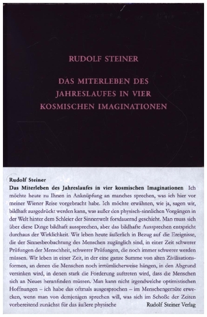 Rudolf Steiner: Das Miterleben des Jahreslaufes in vier kosmischen Imaginationen - gebunden