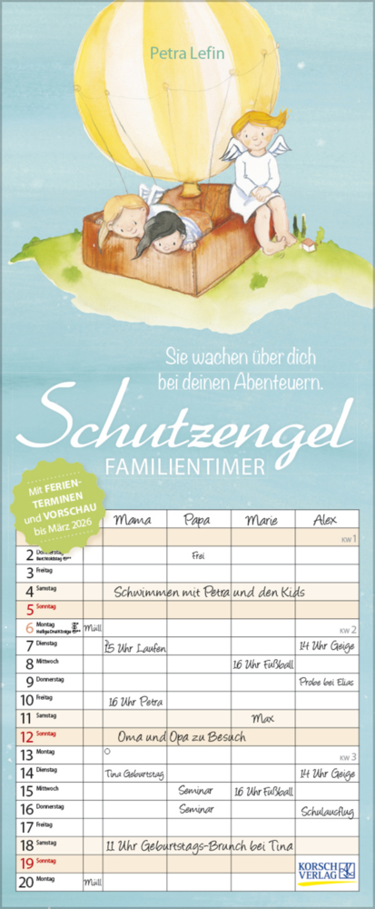 Familientimer Schutzengel 2025