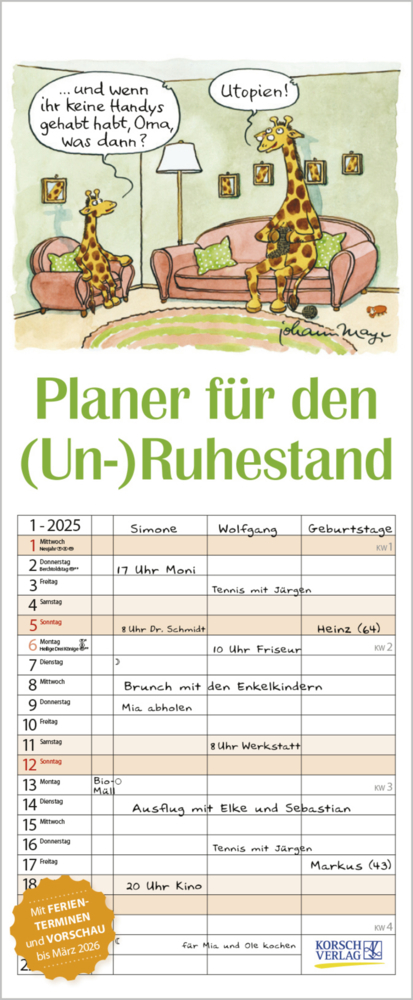 Planer für den (Un-)Ruhestand 2025