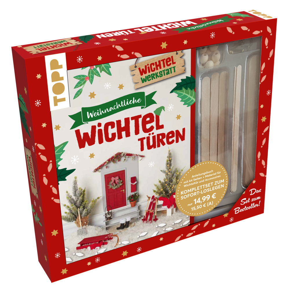 Sarah Arabatzis: Kreativ-Set Weihnachtliche Wichteltüren. Anleitungsbuch + Material. Set zum Buch - Taschenbuch