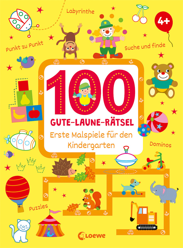 100 Gute-Laune-Rätsel - Erste Malspiele für den Kindergarten - Taschenbuch