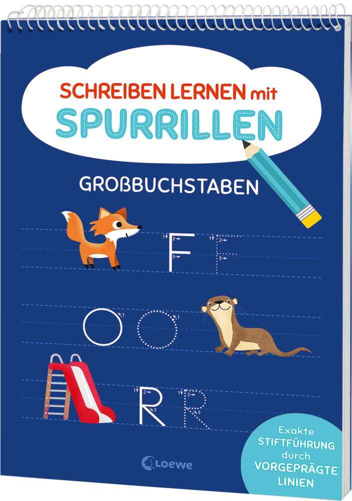 Schreiben lernen mit Spurrillen - Großbuchstaben - Taschenbuch