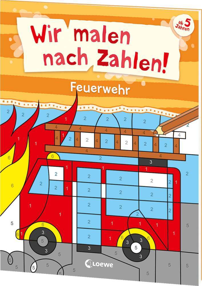 Wir malen nach Zahlen! - Feuerwehr - Taschenbuch