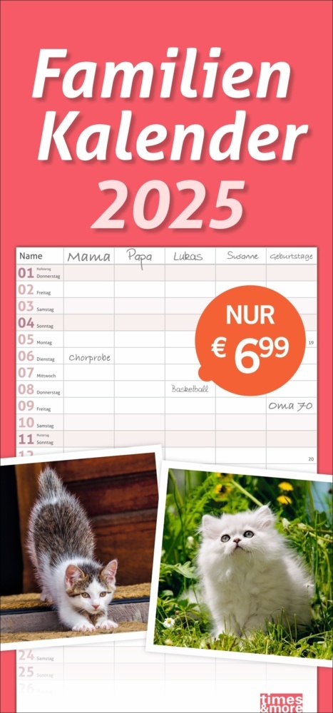 Katzen Familienplaner 2025