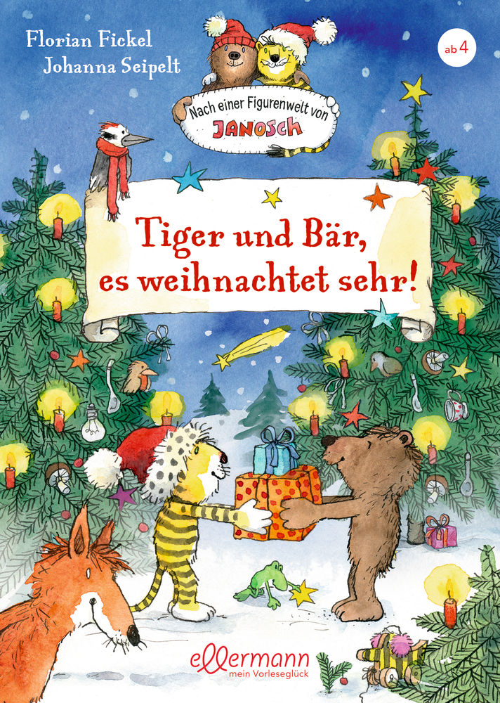 Florian Fickel: Nach einer Figurenwelt von Janosch. Tiger und Bär, es weihnachtet sehr! - gebunden