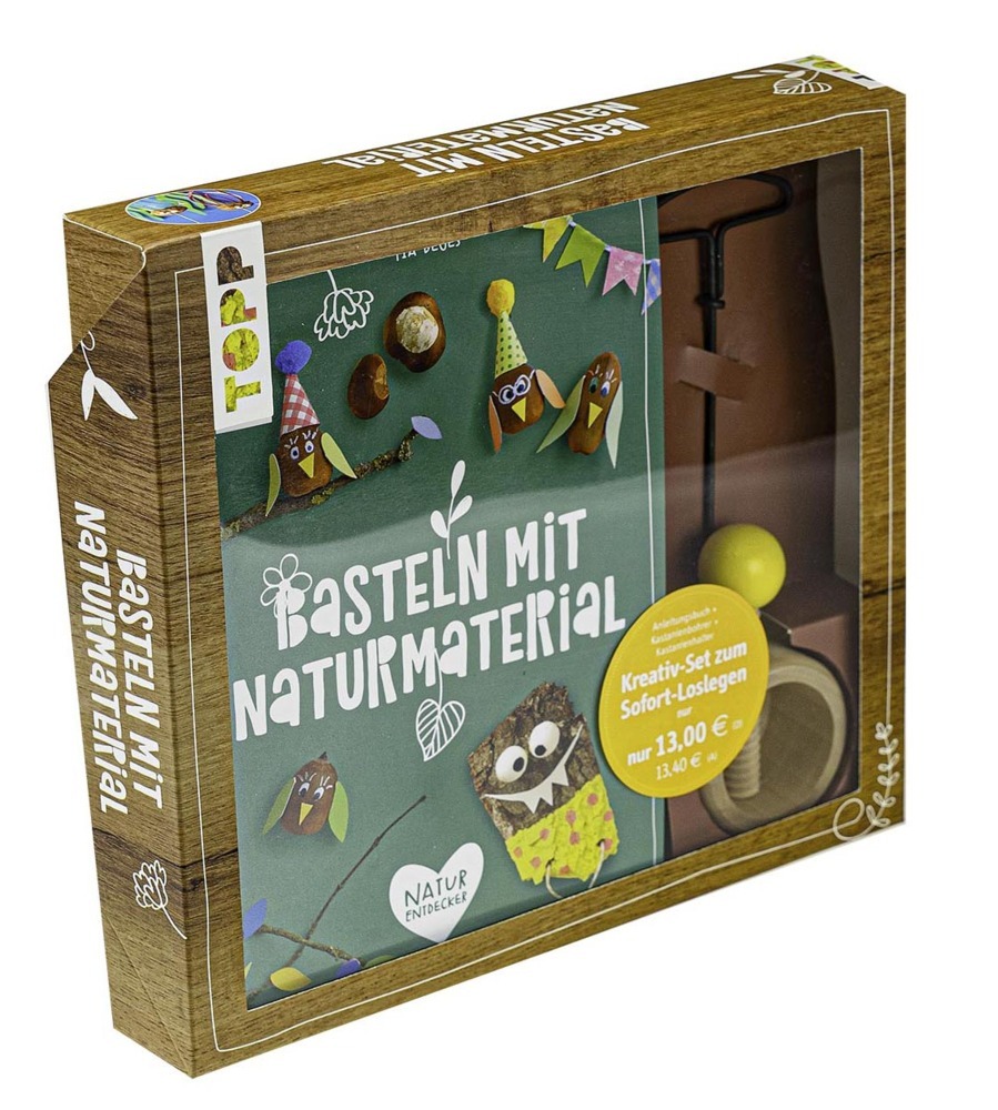 Pia Deges: Kreativ-Set Basteln mit Naturmaterial - Taschenbuch