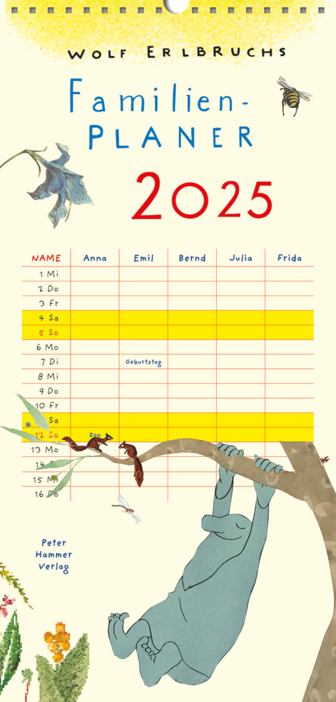 Wolf Erlbruch: Wolf Erlbruchs Familienplaner 2025