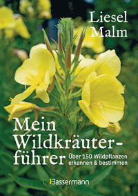 Buchcover mit dem Titel 'Mein Wildkräuterführer'. Gelbe Blumen auf grünem Hintergrund.