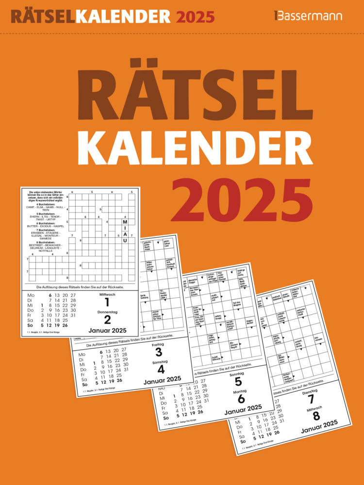 Eberhard Krüger: Rätselkalender 2025. Der beliebte Abreißkalender für alle Rätselfreunde