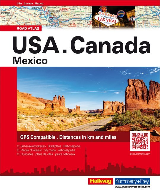 Hallwag Strassenatlas USA, Canada, Mexico - Taschenbuch