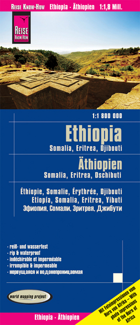 Reise Know-How Landkarte Äthiopien, Somalia, Eritrea, Dschibuti / Ethiopia, Somalia, Djibouti, Eritrea (1:1.800.000)