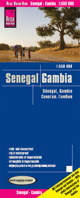 Reise Know-How Verlag Peter Ru: Reise Know-How Landkarte Senegal, Gambia (1:550.000). Senegal, The Gambia / Sénégal, Gambie