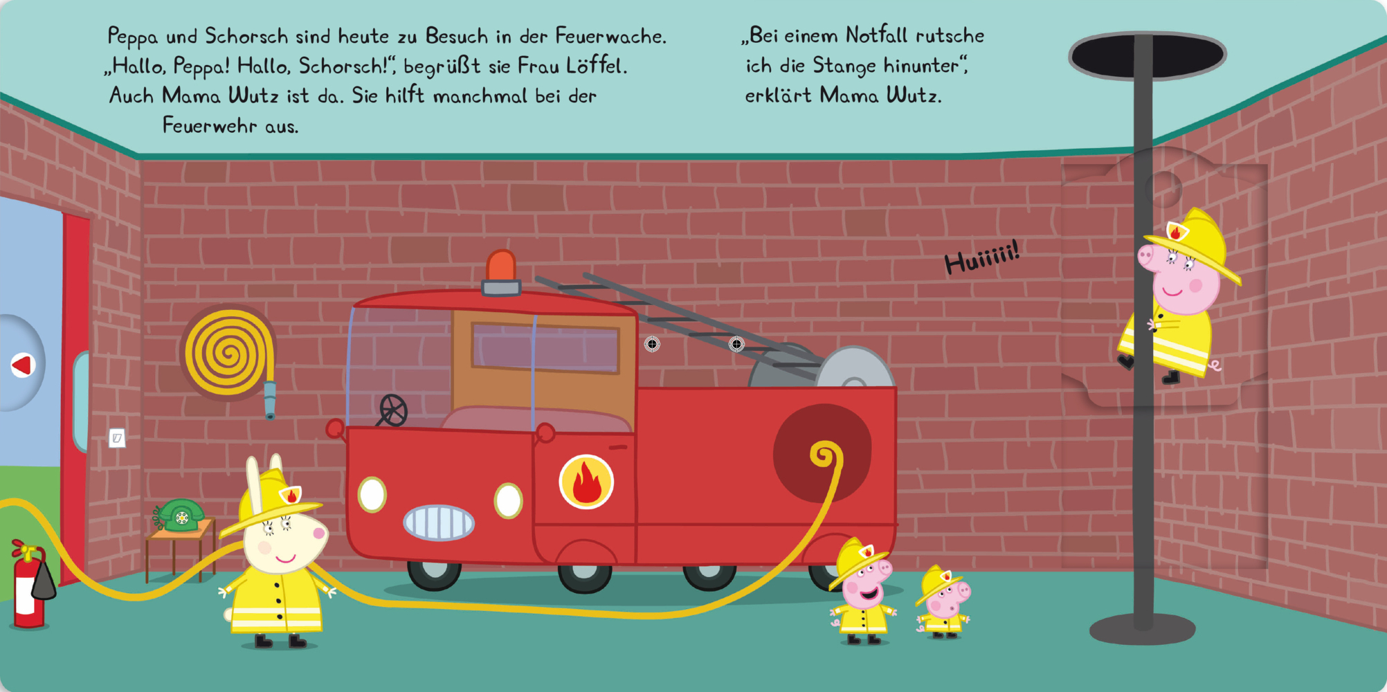 Panini: Peppa Pig: Peppa bei der Feuerwehr: Mein großer Schiebespaß