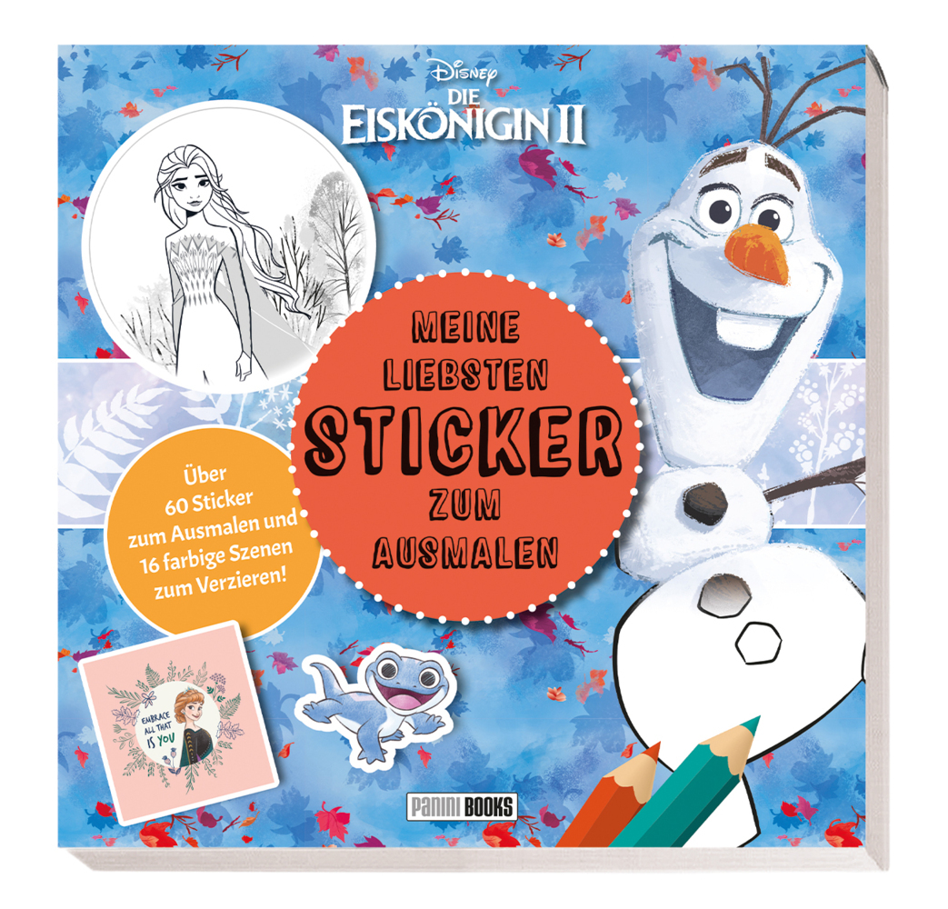 Panini: Disney Die Eiskönigin 2: Meine liebsten Sticker zum Ausmalen - Taschenbuch