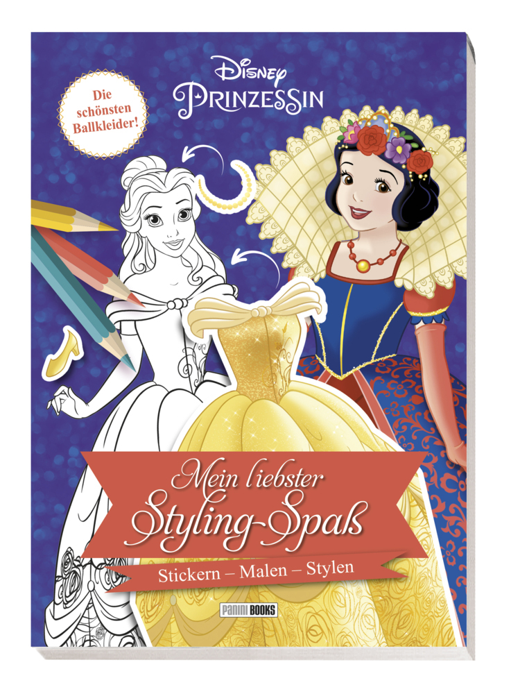 Panini: Disney Prinzessin: Mein liebster Styling-Spaß: Stickern, Malen, Stylen - Taschenbuch