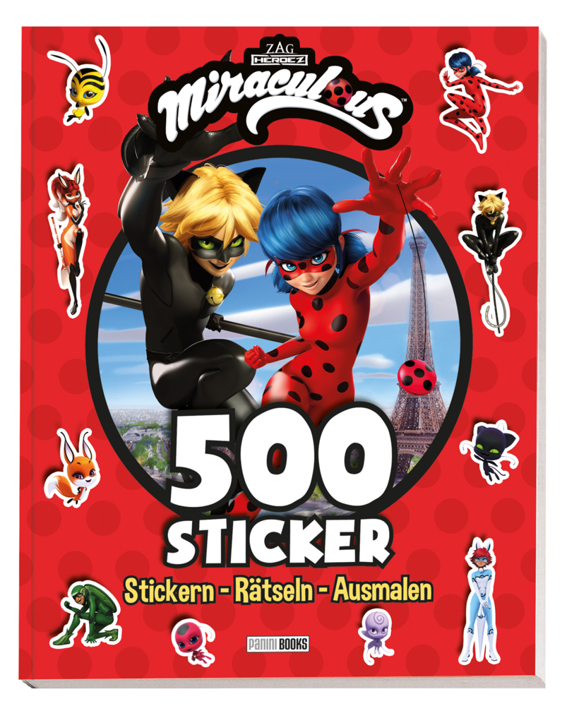 Panini: Miraculous: 500 Sticker - Stickern - Rätseln - Ausmalen - Taschenbuch