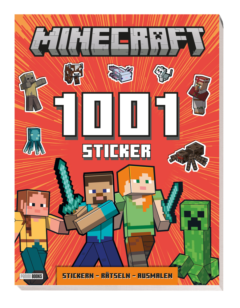 Panini: Minecraft: 1001 Sticker: Stickern - Rätseln - Ausmalen - Taschenbuch