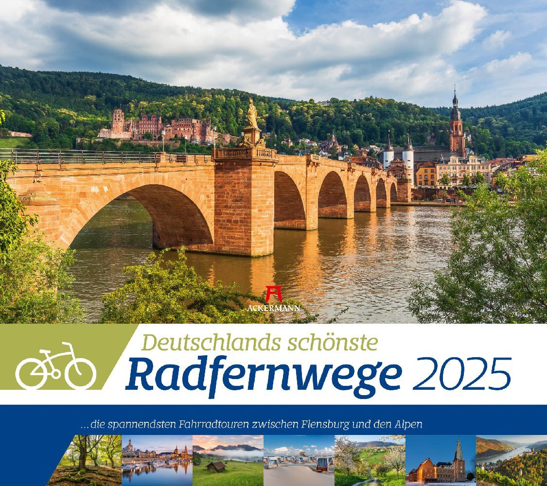 Ackermann Kunstverlag: Deutschlands schönste Radfernwege Kalender 2025