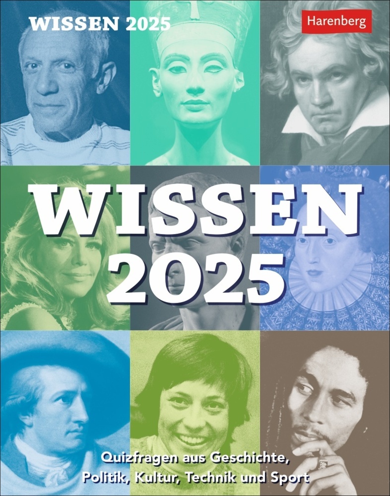 Berthold Budde: Wissen Tagesabreißkalender 2025 - Quizfragen aus Geschichte, Politik, Kultur, Technik und Sport