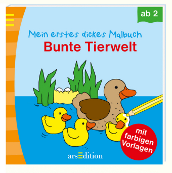 Mein erstes dickes Malbuch: Bunte Tierwelt - Taschenbuch