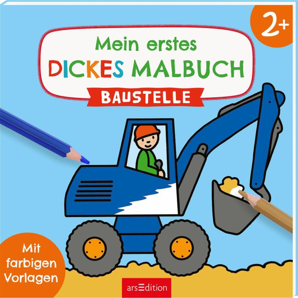 Mein erstes dickes Malbuch ab 2 - Baustelle - Taschenbuch