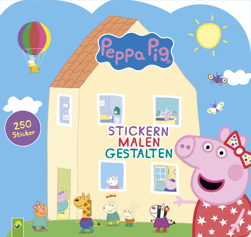 Peppa Pig-  Stickern Malen Gestalten - geheftet