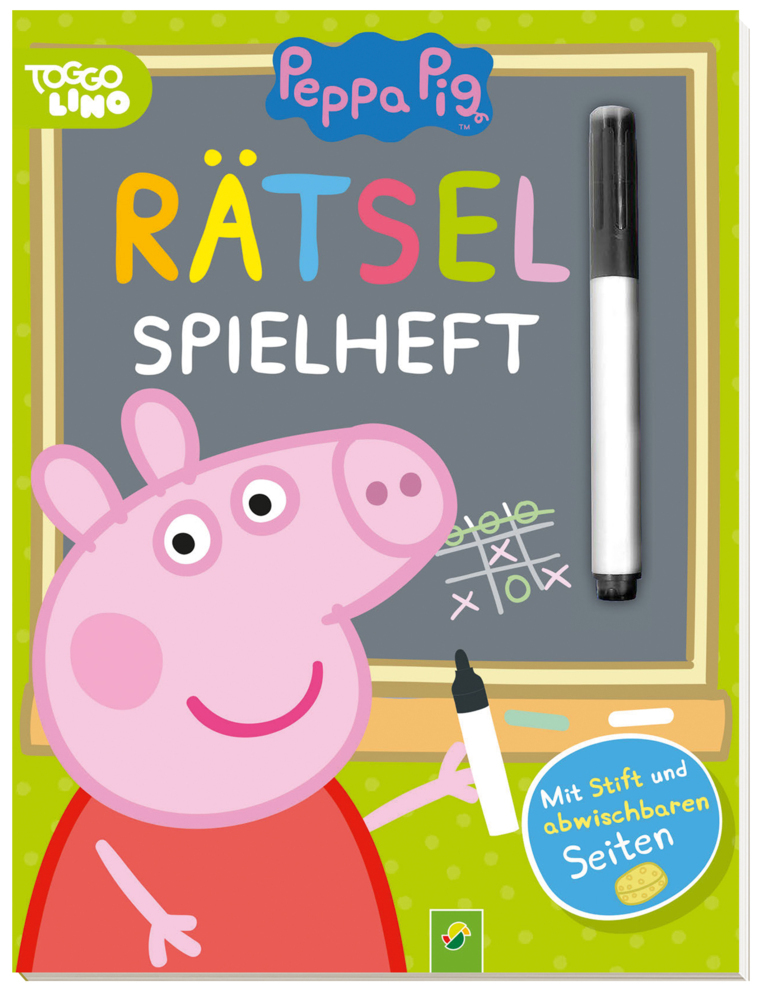 Peppa Pig Rätsel-Spielheft. Rätselbuch mit Stift und abwischbaren Seiten - Taschenbuch