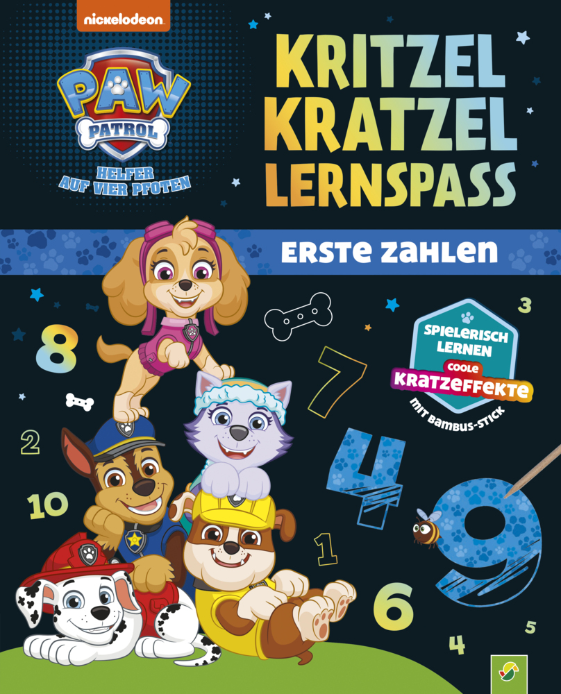 Schwager & Steinlein Verlag: PAW Patrol Kritzel-Kratzel-Lernspaß: Erste Zahlen - Taschenbuch