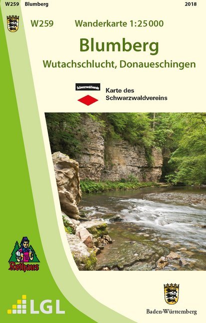 Topographische Wanderkarte Baden-Württemberg Blumberg