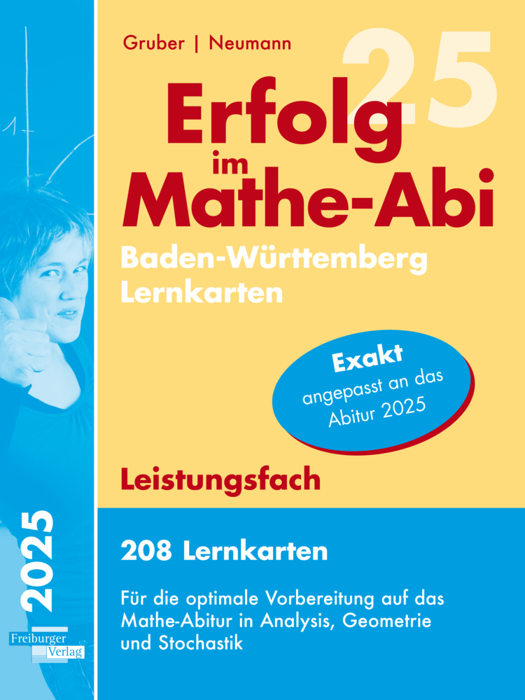 Robert Neumann: Erfolg im Mathe-Abi 2025, 208 Lernkarten Leistungsfach Allgemeinbildendes Gymnasium Baden-Württemberg