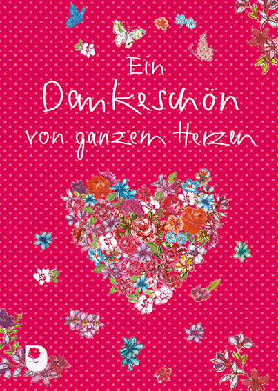 Ein Dankeschön von ganzem Herzen - geheftet